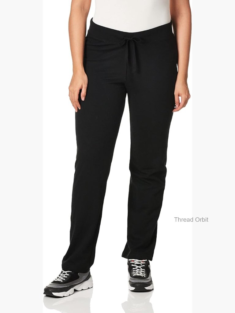 French Terry Straight Leg Sweatpants High Rise Adjustable Waist